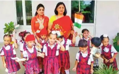 Celebrated Independance Day at Pine Grove Public School